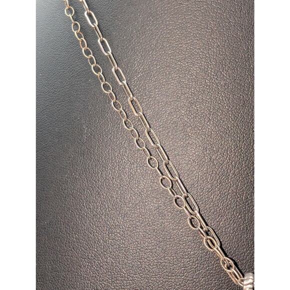 SILPADA Retired Freshwater Pearl Pendant Double Sterling Silver Chain Necklace - Picture 6 of 9